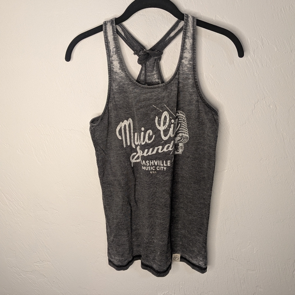 Gray Graphic Tank Top